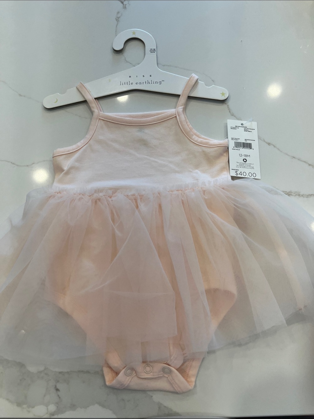 New With Tags: Little Earth Pink Tulle Tutu Bodysuit Dress